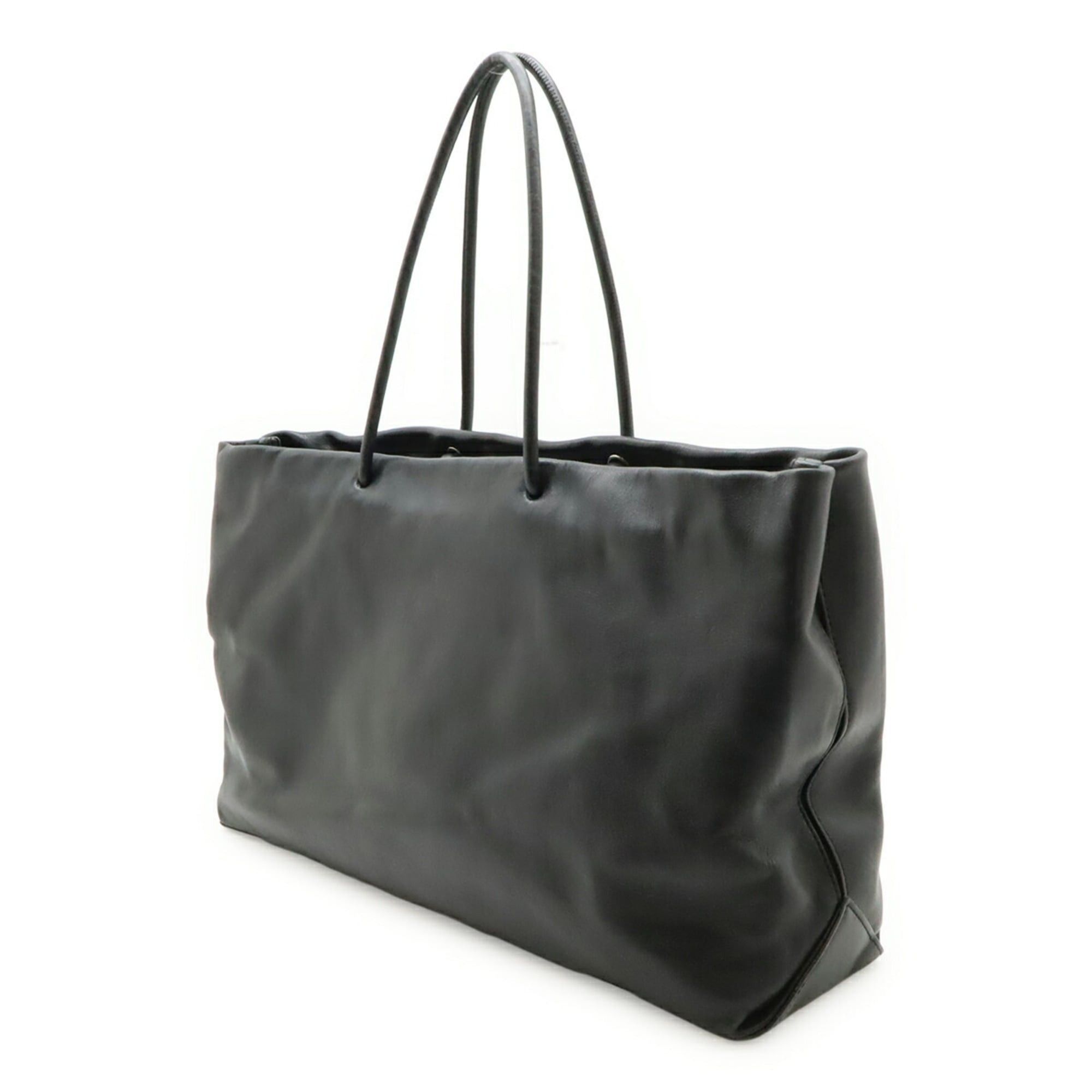 Chanel CHANEL Essential Tote Bag, Large Shoulder Leather, Black/White, A46882 Size ONE SIZE - 3 Thumbnail