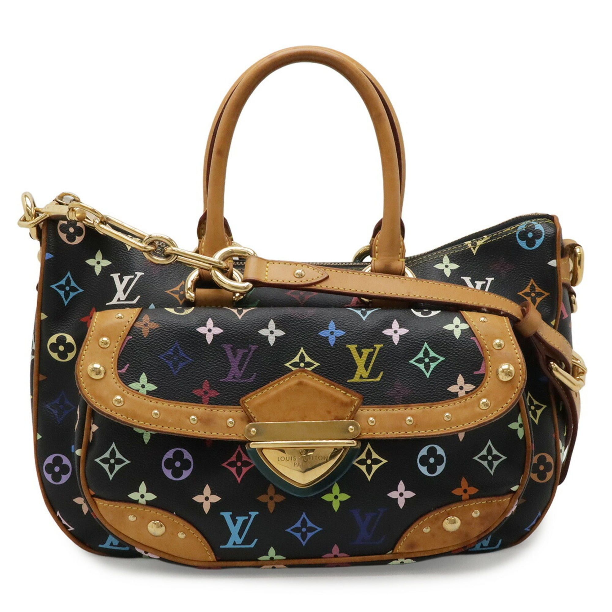 Louis Vuitton Louis Vuitton Monogram Multicolor Rita Handbag Shoulder Bag Chain Noir Black M40126 Size ONE SIZE - 2 Thumbnail