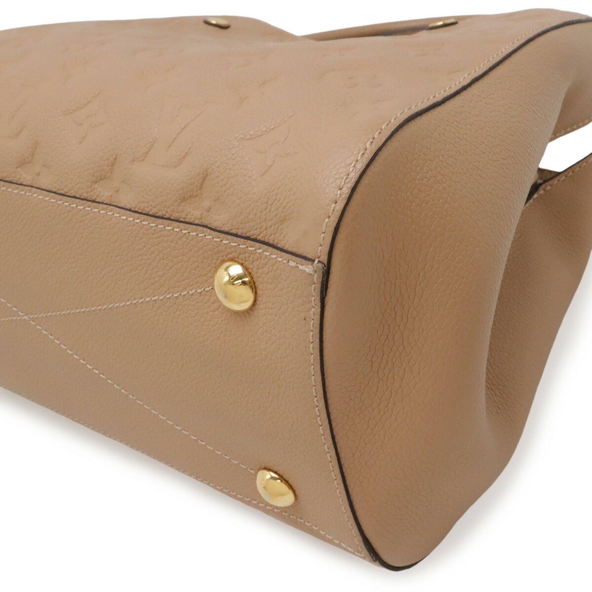 Louis Vuitton LOUIS VUITTON Monogram Empreinte Montaigne MM Handbag Shoulder Bag Taupe M41682 Size ONE SIZE - 4 Thumbnail
