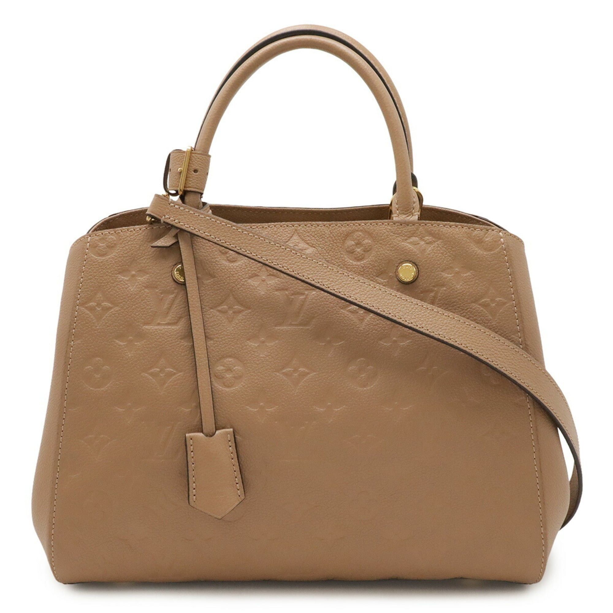 Louis Vuitton LOUIS VUITTON Monogram Empreinte Montaigne MM Handbag Shoulder Bag Taupe M41682 Size ONE SIZE - 2 Thumbnail
