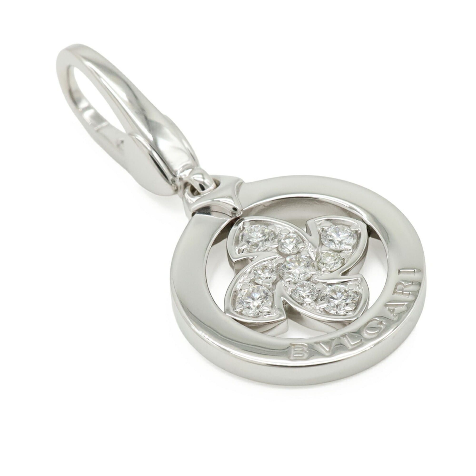Bvlgari BVLGARI Tondo Windmill Motif Charm Pendant Top 18KWG White Gold Diamond 345409 Size ONE SIZE - 4 Thumbnail