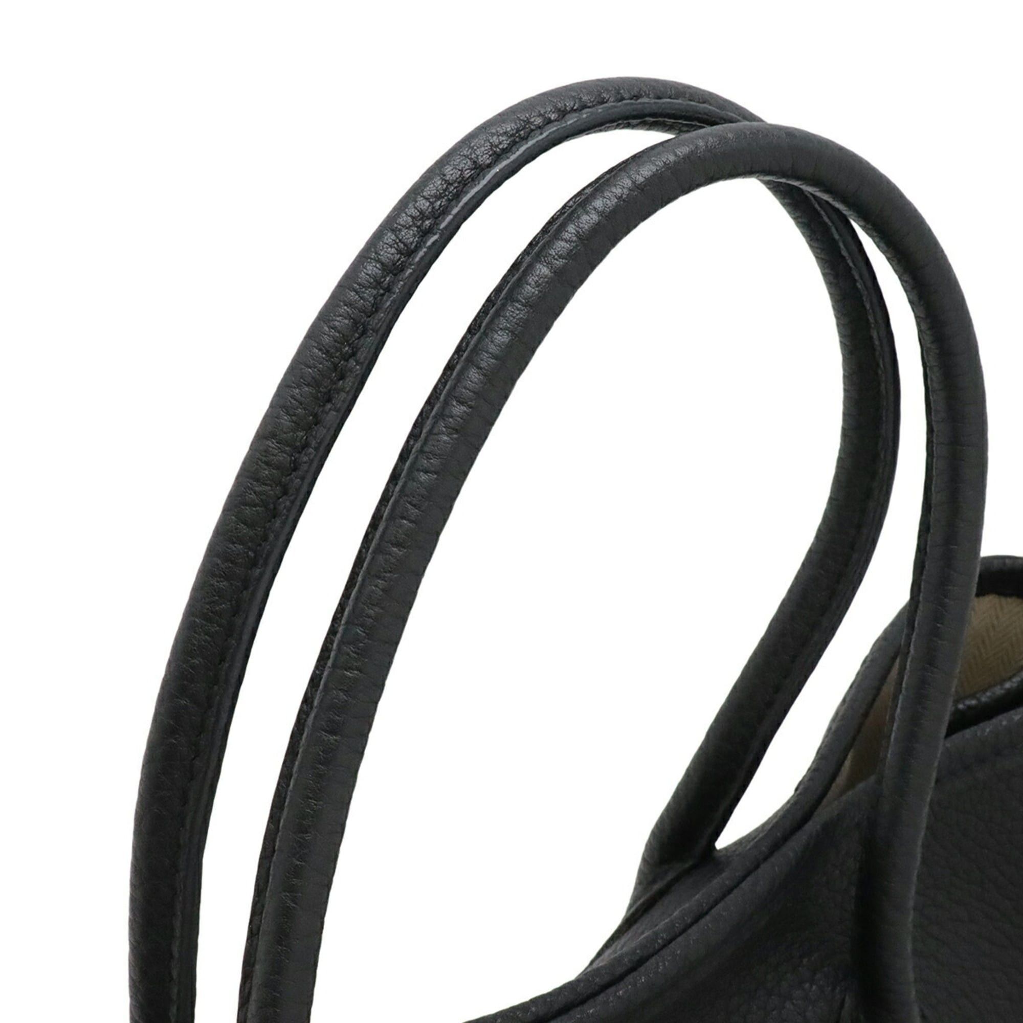 Hermes HERMES Garden TPM Tote Bag Handbag Negonda Leather Noir Black □L Stamp Size ONE SIZE - 5 Thumbnail