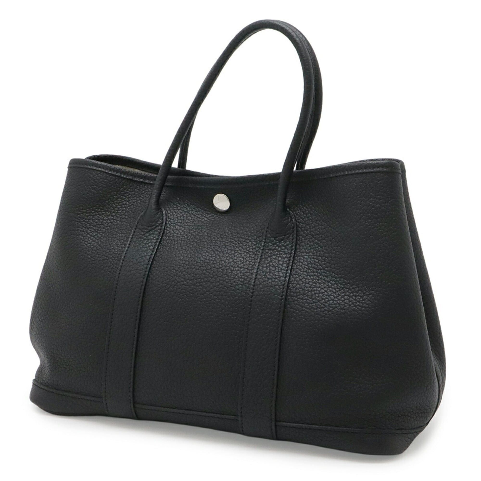 Hermes HERMES Garden TPM Tote Bag Handbag Negonda Leather Noir Black □L Stamp Size ONE SIZE - 3 Thumbnail