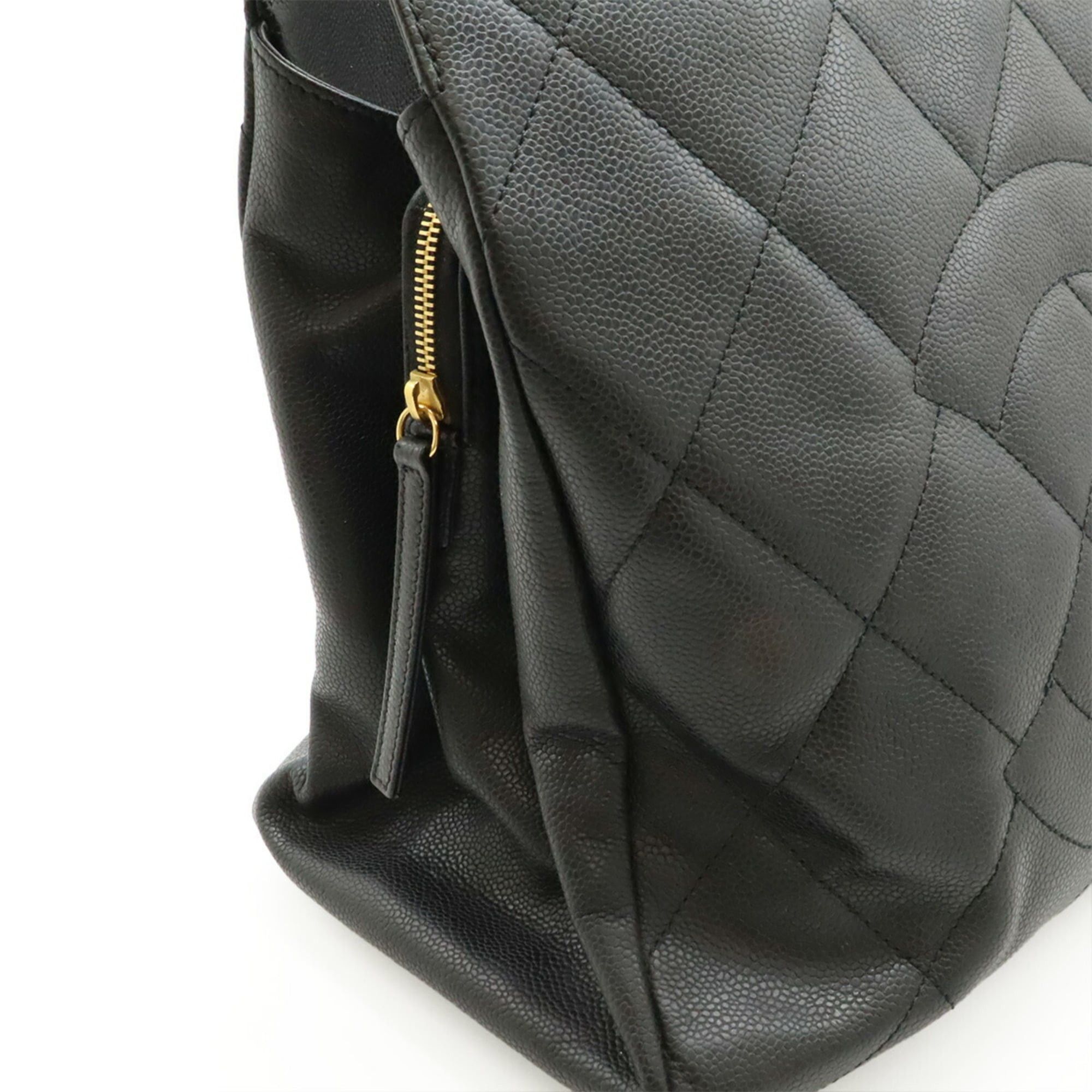Chanel CHANEL Matelassé Coco Mark Tote Bag, Large Tote, Caviar Leather, Black, A46886 Size ONE SIZE - 6 Thumbnail