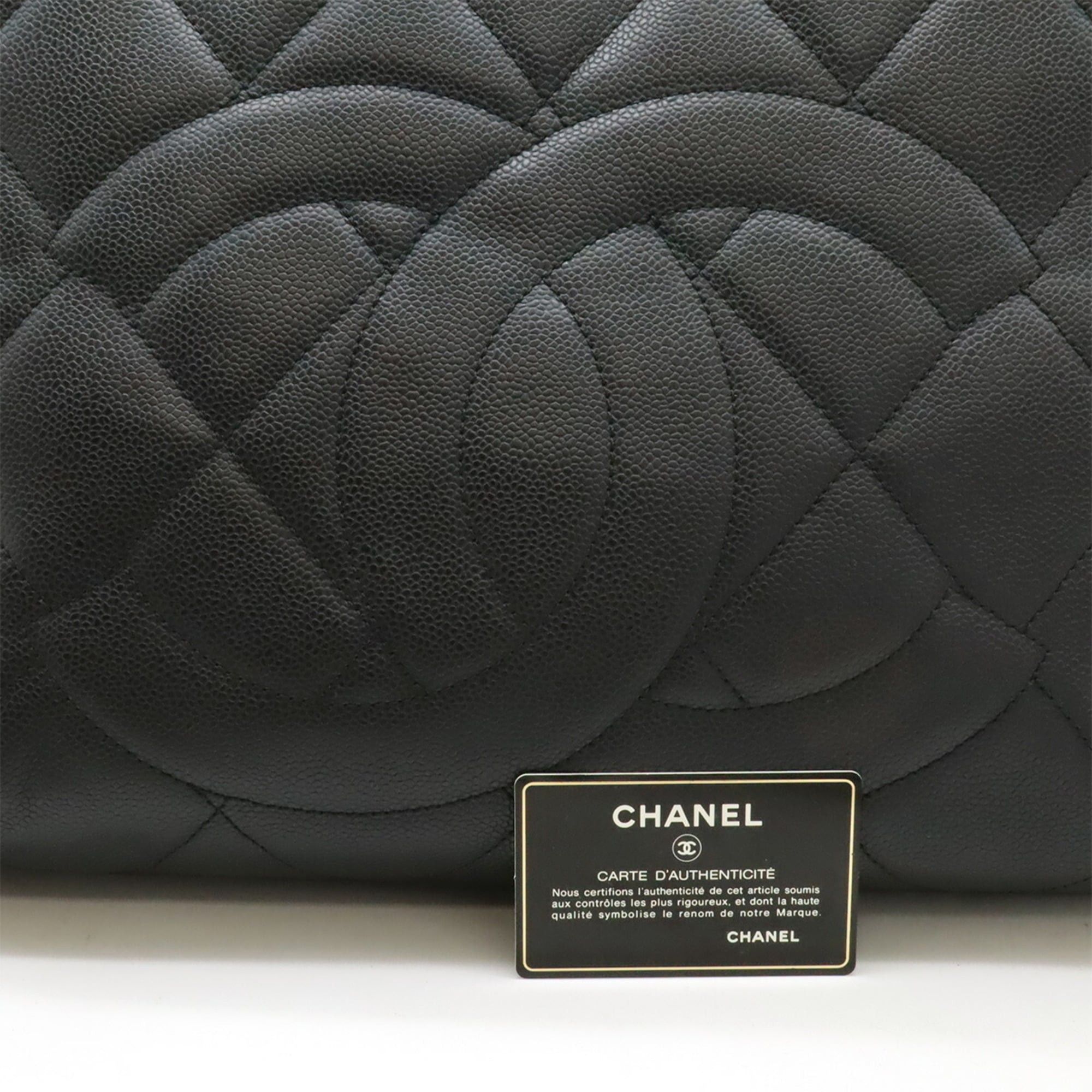 Chanel CHANEL Matelassé Coco Mark Tote Bag, Large Tote, Caviar Leather, Black, A46886 Size ONE SIZE - 10 Thumbnail