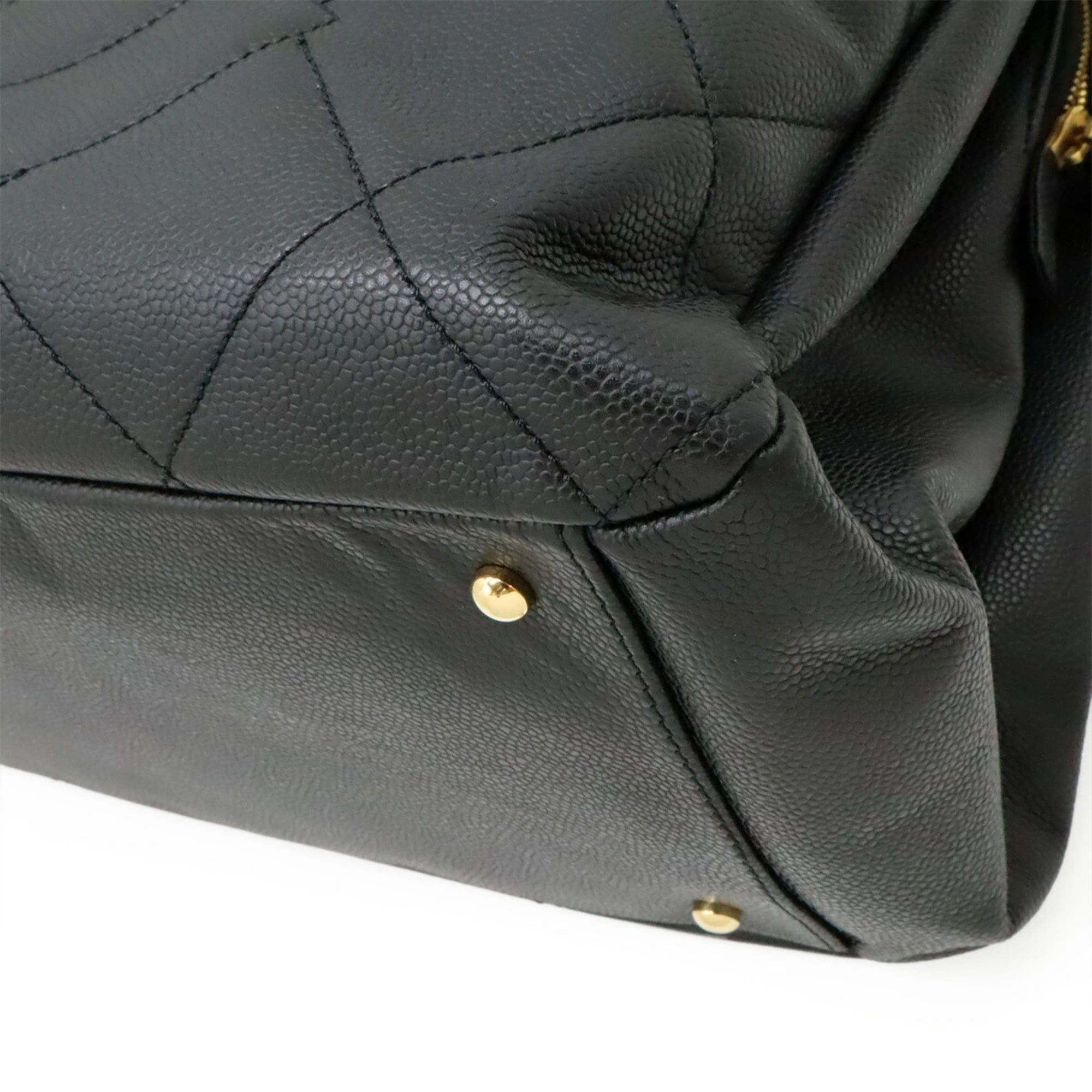 Chanel CHANEL Matelassé Coco Mark Tote Bag, Large Tote, Caviar Leather, Black, A46886 Size ONE SIZE - 4 Thumbnail