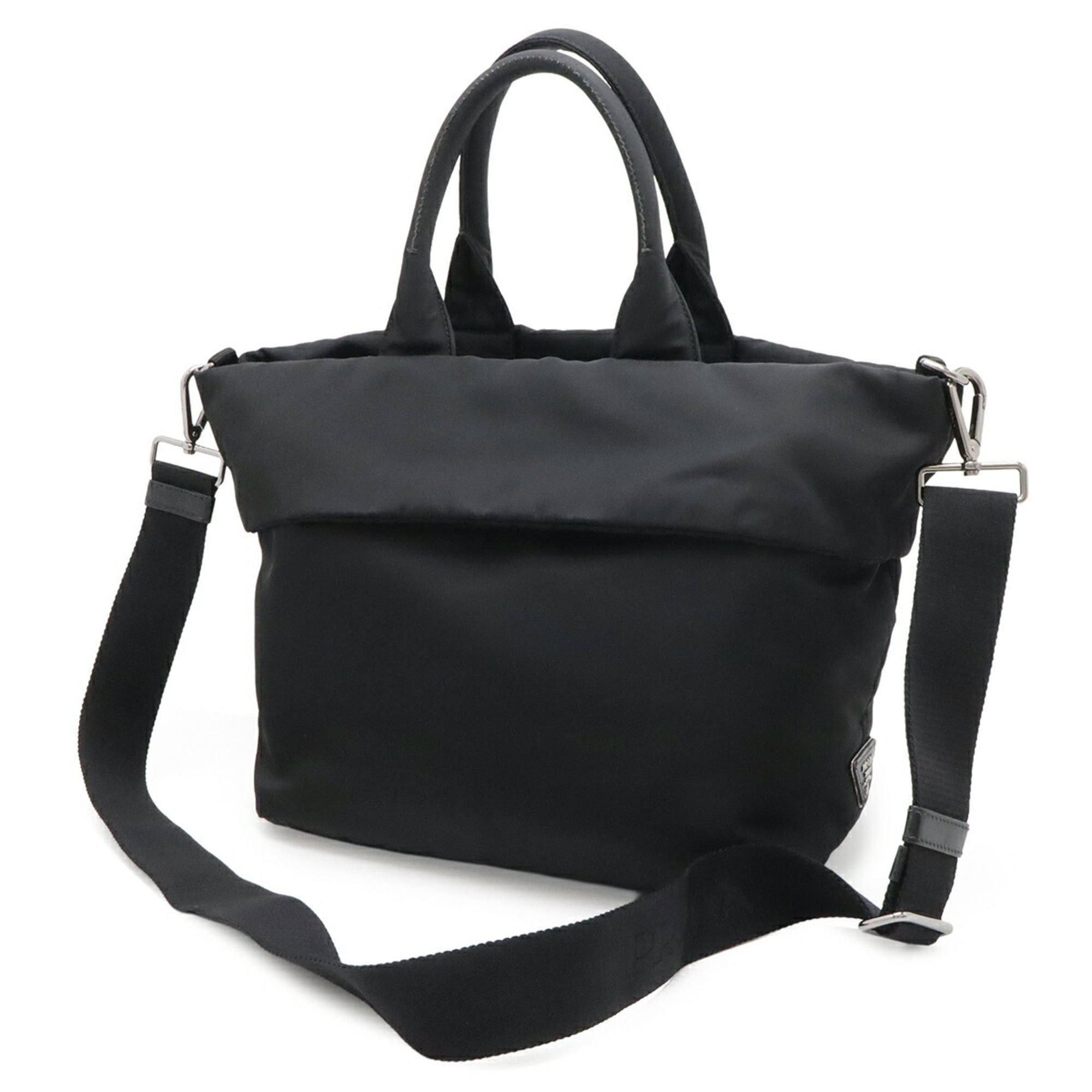 Prada PRADA Reversible Tote Bag/Shoulder Bag, Nylon, Black (NERO), BN1959 Size ONE SIZE - 3 Thumbnail