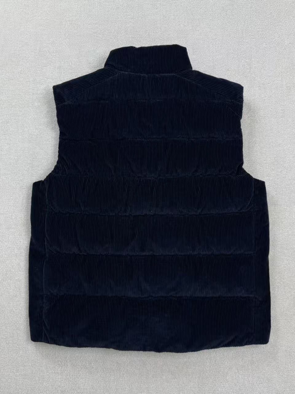 Prada Blue Corduroy Puffer Vest Size US L / EU 52-54 / 3 - 2 Thumbnail