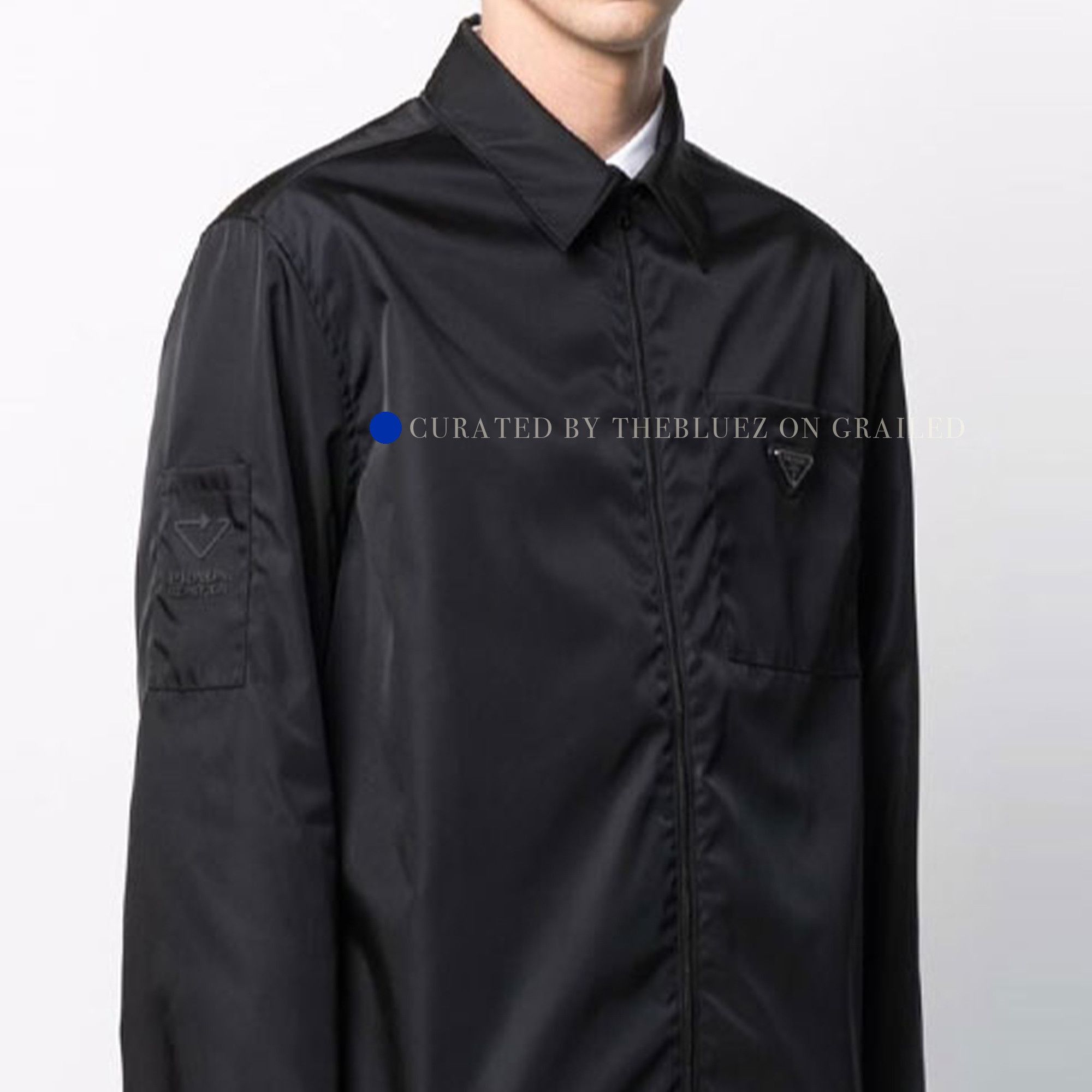 Prada Black Re-Nylon Logo Zipper Jacket Size S Size US S / EU 44-46 / 1 - 9 Thumbnail