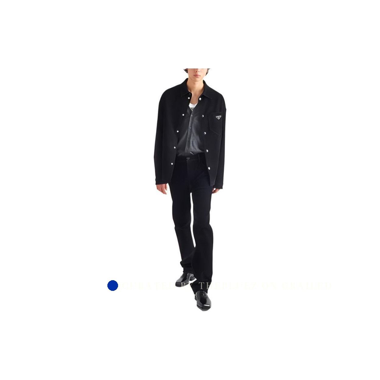 Prada Sleek Black Button-Up Shirt Size US L / EU 52-54 / 3 - 10 Thumbnail