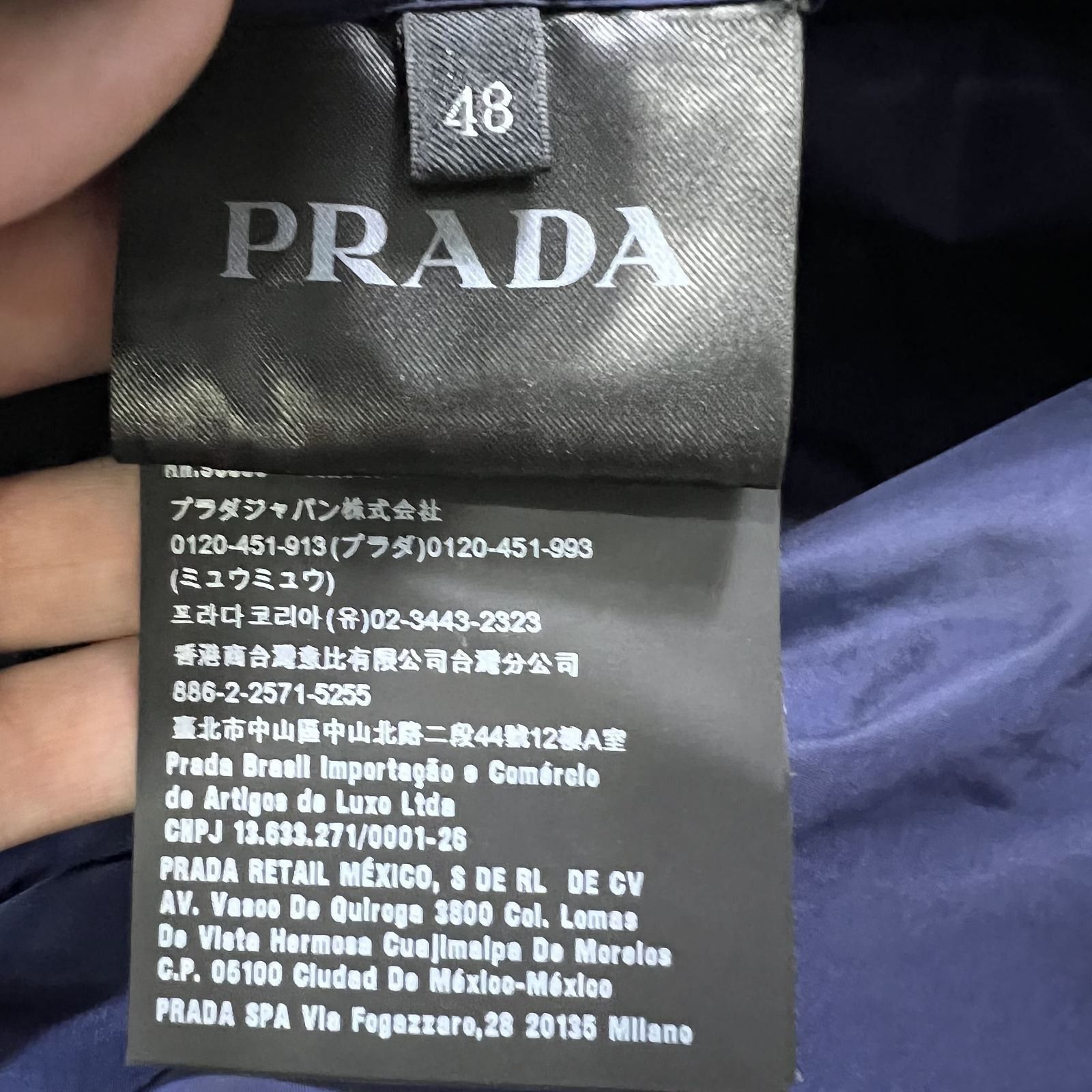 Prada Hooded Logo Plaque Jacket in Blue Size US M / EU 48-50 / 2 - 4 Thumbnail