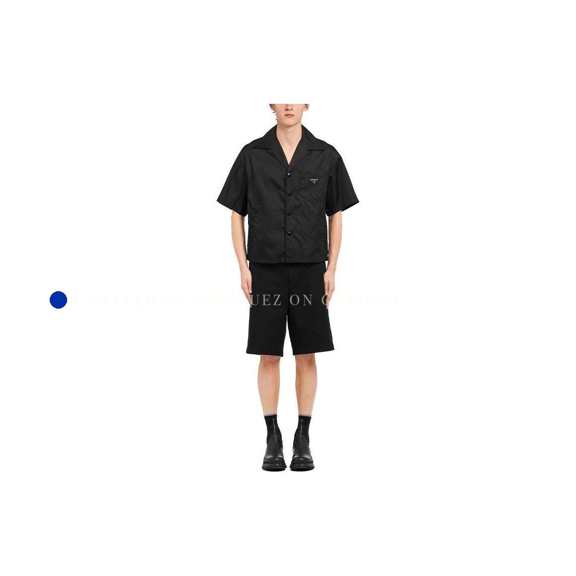 Prada Classic Black Nylon Button-Up Shirt Size US XXL / EU 58 / 5 - 8 Thumbnail
