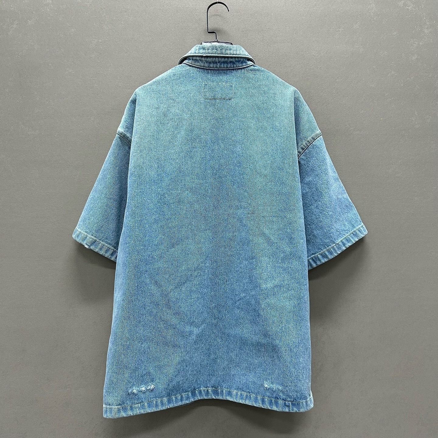 Prada Blue Denim Shirt with Logo Patch Size US S / EU 44-46 / 1 - 2 Thumbnail