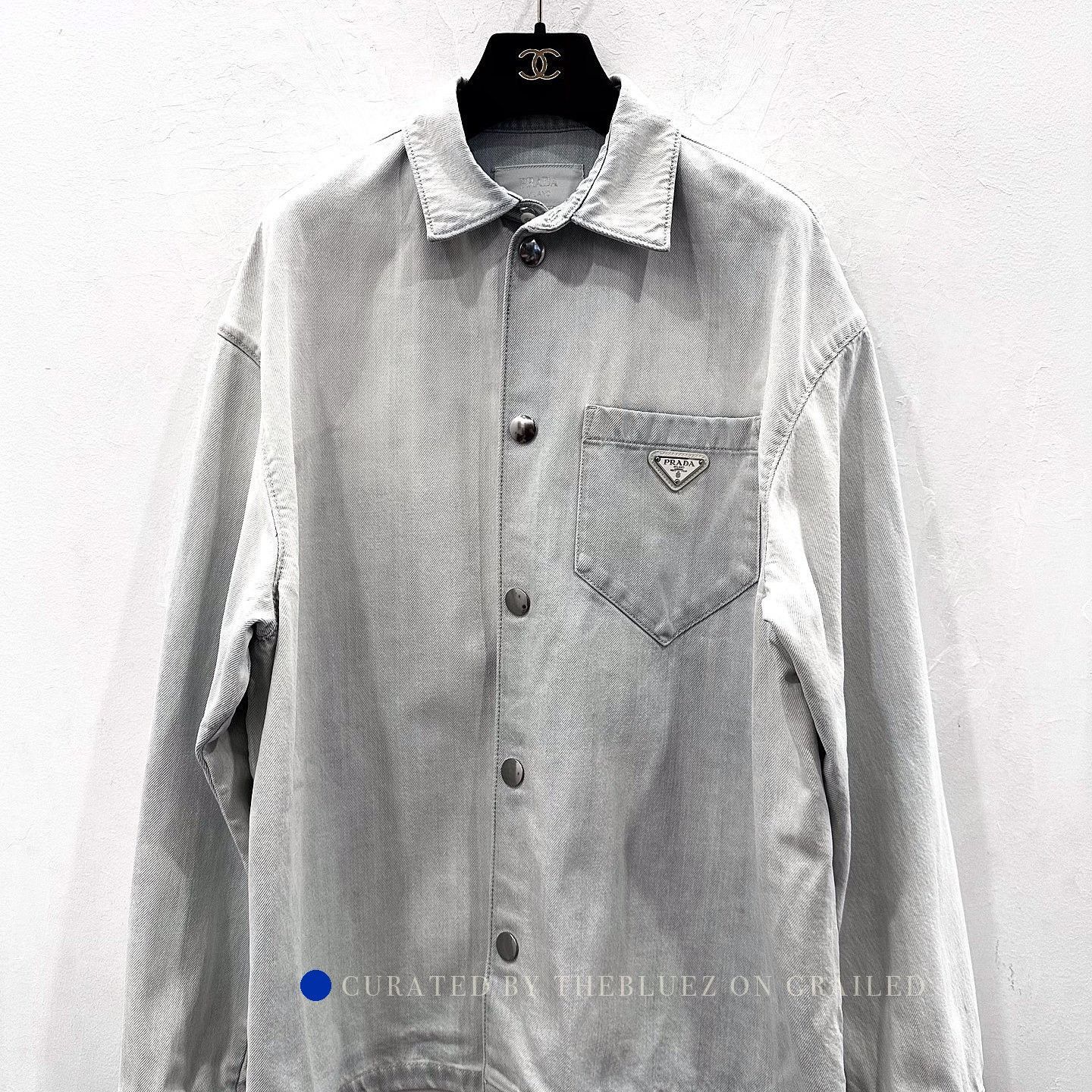 Prada Stylish Blue Denim Jacket in Size M Size US M / EU 48-50 / 2 - 9 Thumbnail