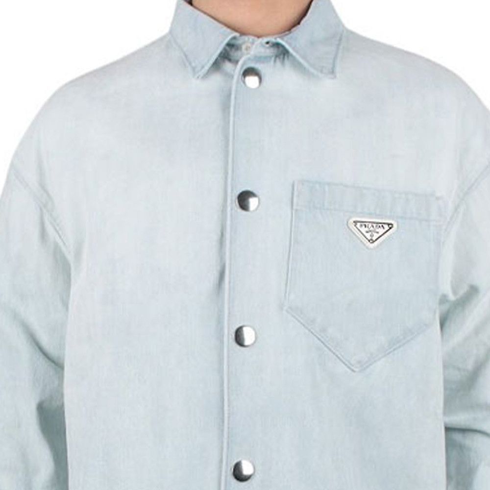 Prada Stylish Blue Denim Jacket in Size M Size US M / EU 48-50 / 2 - 11 Thumbnail