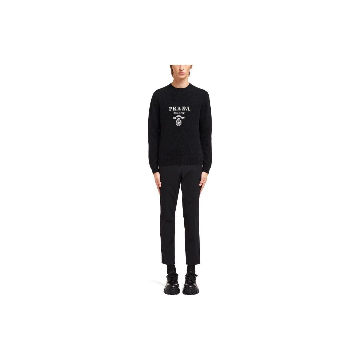Prada Luxurious Wool Cashmere Black Sweater Size US L / EU 52-54 / 3 - 10 Thumbnail