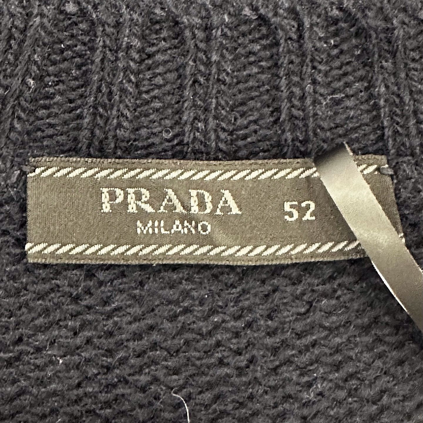 Prada Luxurious Wool Cashmere Black Sweater Size US L / EU 52-54 / 3 - 3 Thumbnail