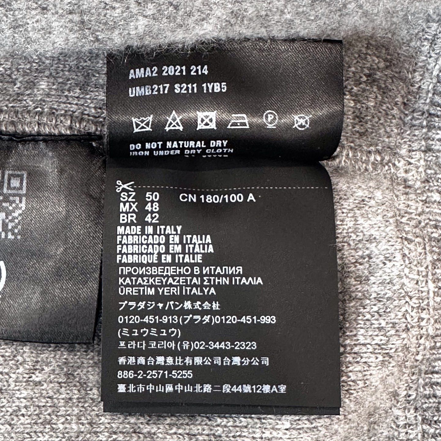 Prada Cashmere Crewneck Sweater in Gray Size US M / EU 48-50 / 2 - 4 Thumbnail