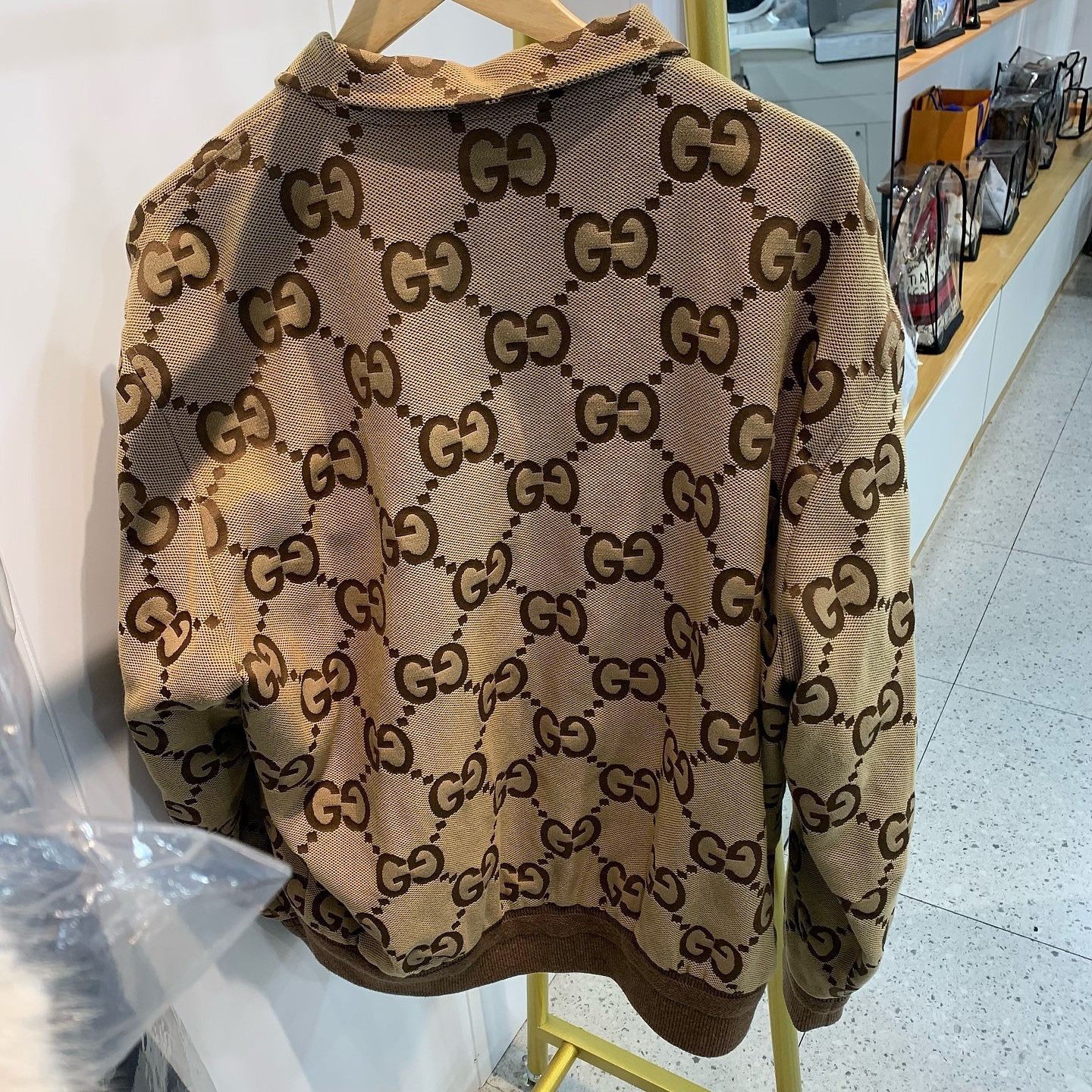 Gucci Monogram Canvas Bomber Jacket in Brown Size US L / EU 52-54 / 3 - 2 Thumbnail
