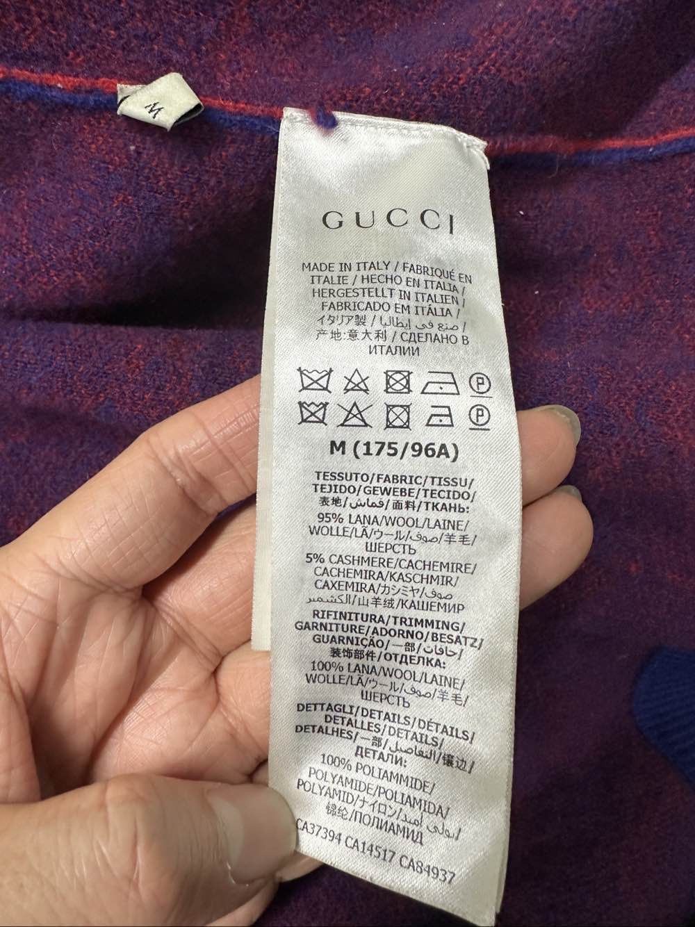 Gucci Monogram Wool Cashmere Hoodie in Blue Size US M / EU 48-50 / 2 - 4 Thumbnail