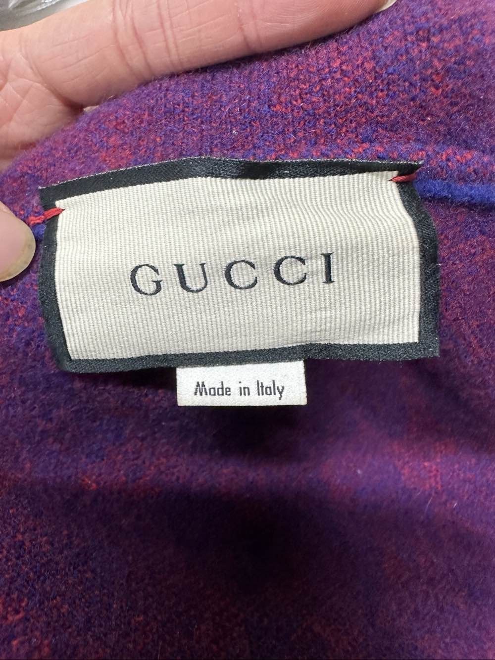 Gucci Monogram Wool Cashmere Hoodie in Blue Size US M / EU 48-50 / 2 - 3 Thumbnail