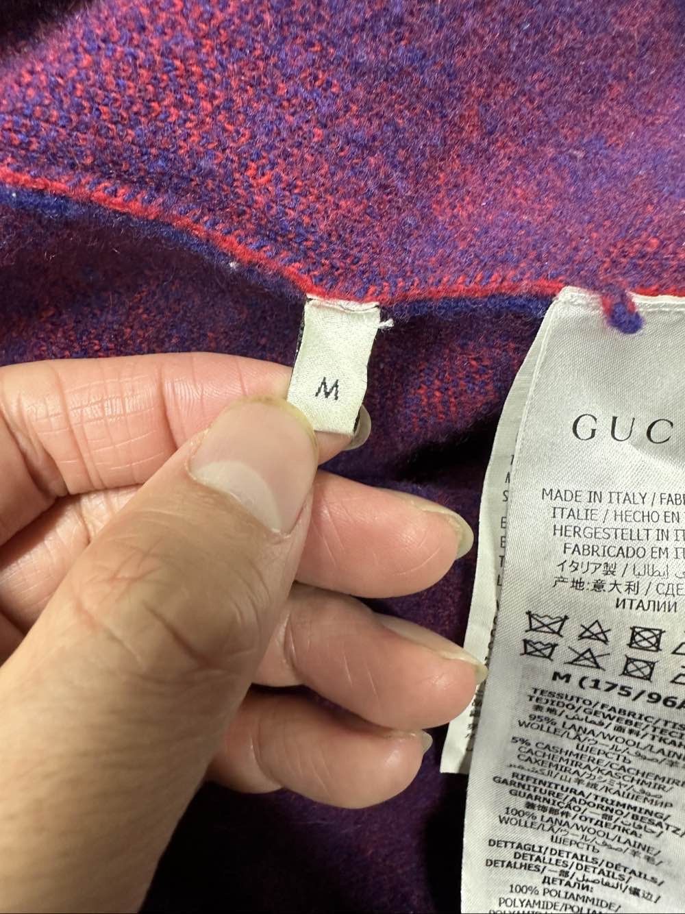 Gucci Monogram Wool Cashmere Hoodie in Blue Size US M / EU 48-50 / 2 - 5 Thumbnail