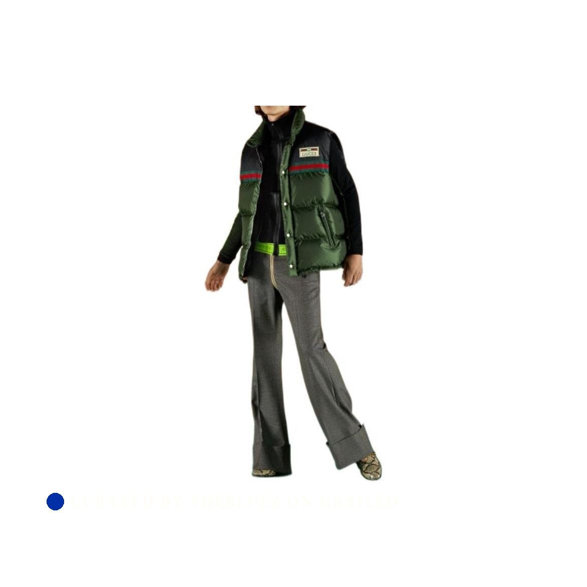 Gucci Logo Patch Puffer Vest in Green Size US L / EU 52-54 / 3 - 6 Thumbnail