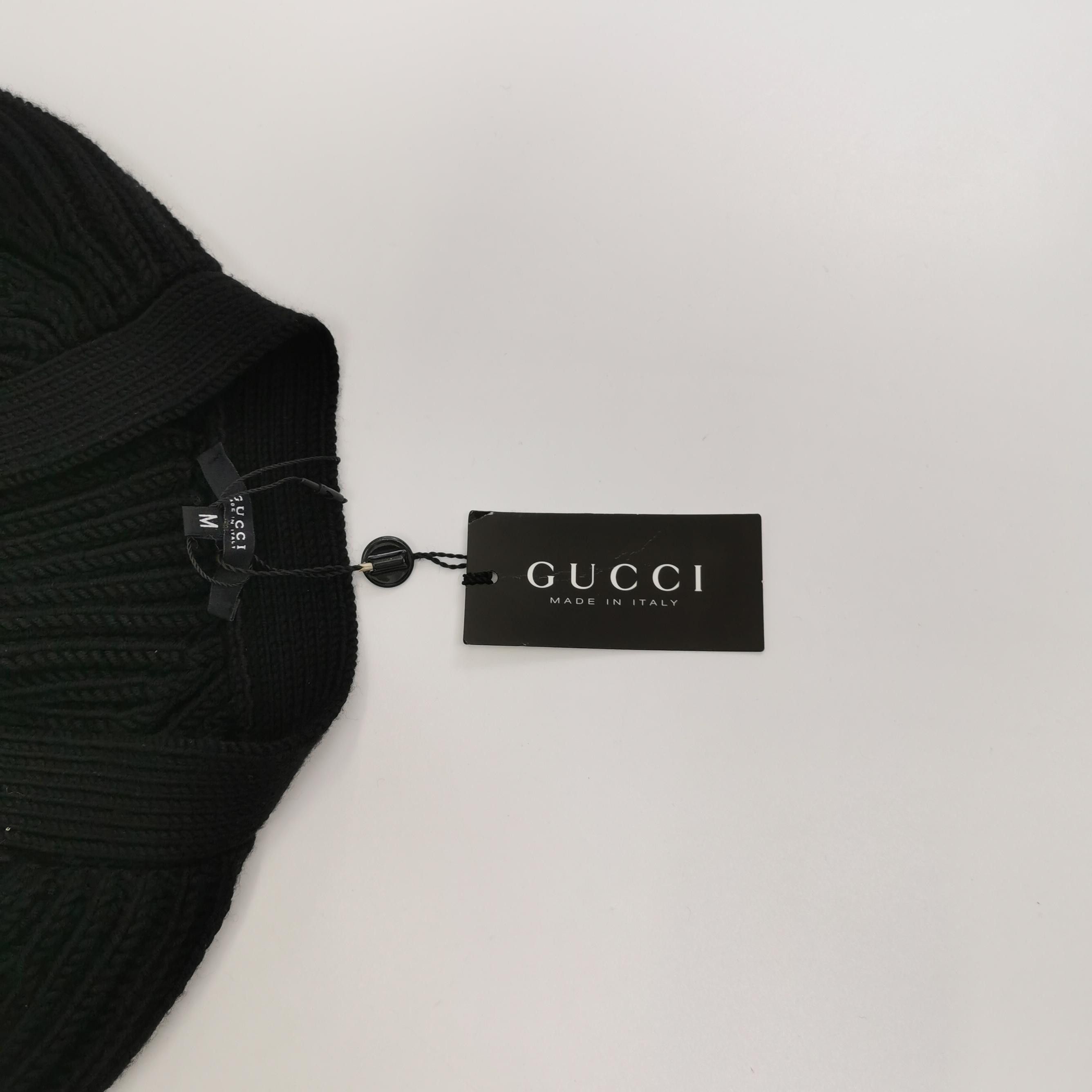 Gucci Ribbed Black Knit Cardigan Size US M / EU 48-50 / 2 - 3 Thumbnail