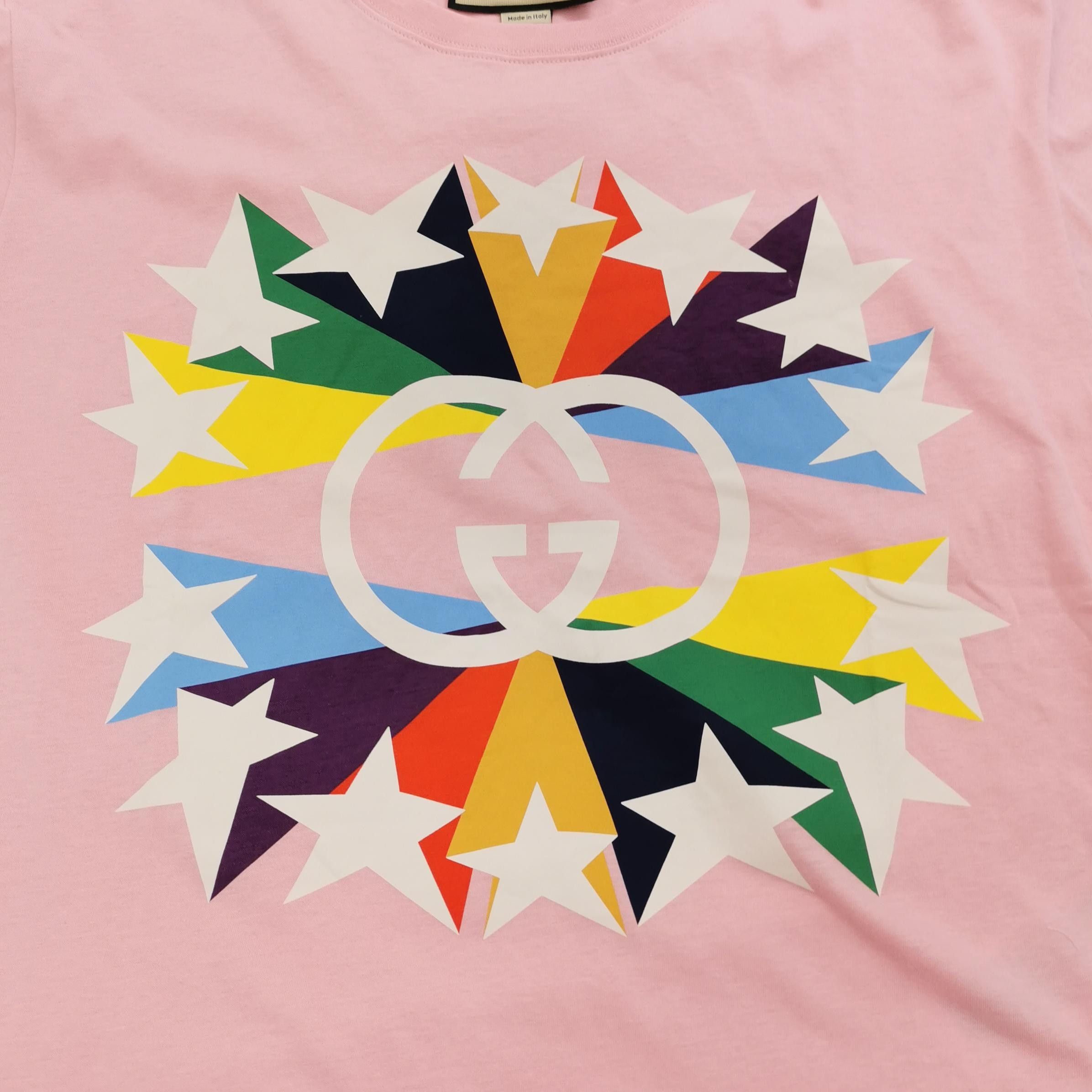 Gucci Graphic Star Tee in Pink Size US S / EU 44-46 / 1 - 3 Thumbnail