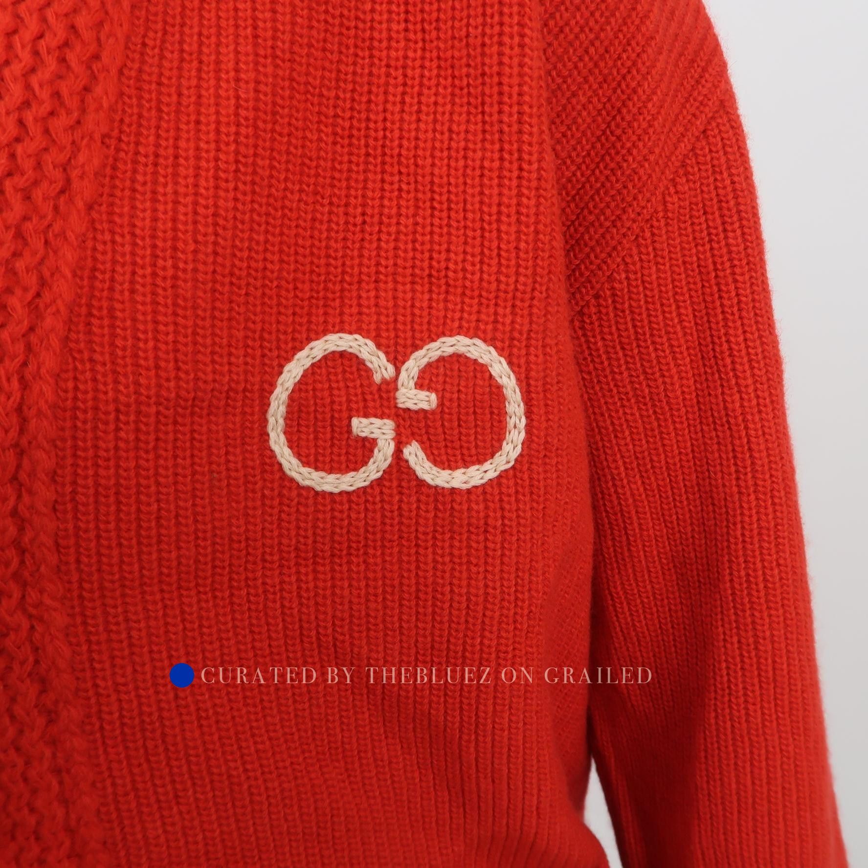 Gucci Cozy Red Wool Cardigan in Size XL Size US XL / EU 56 / 4 - 3 Thumbnail