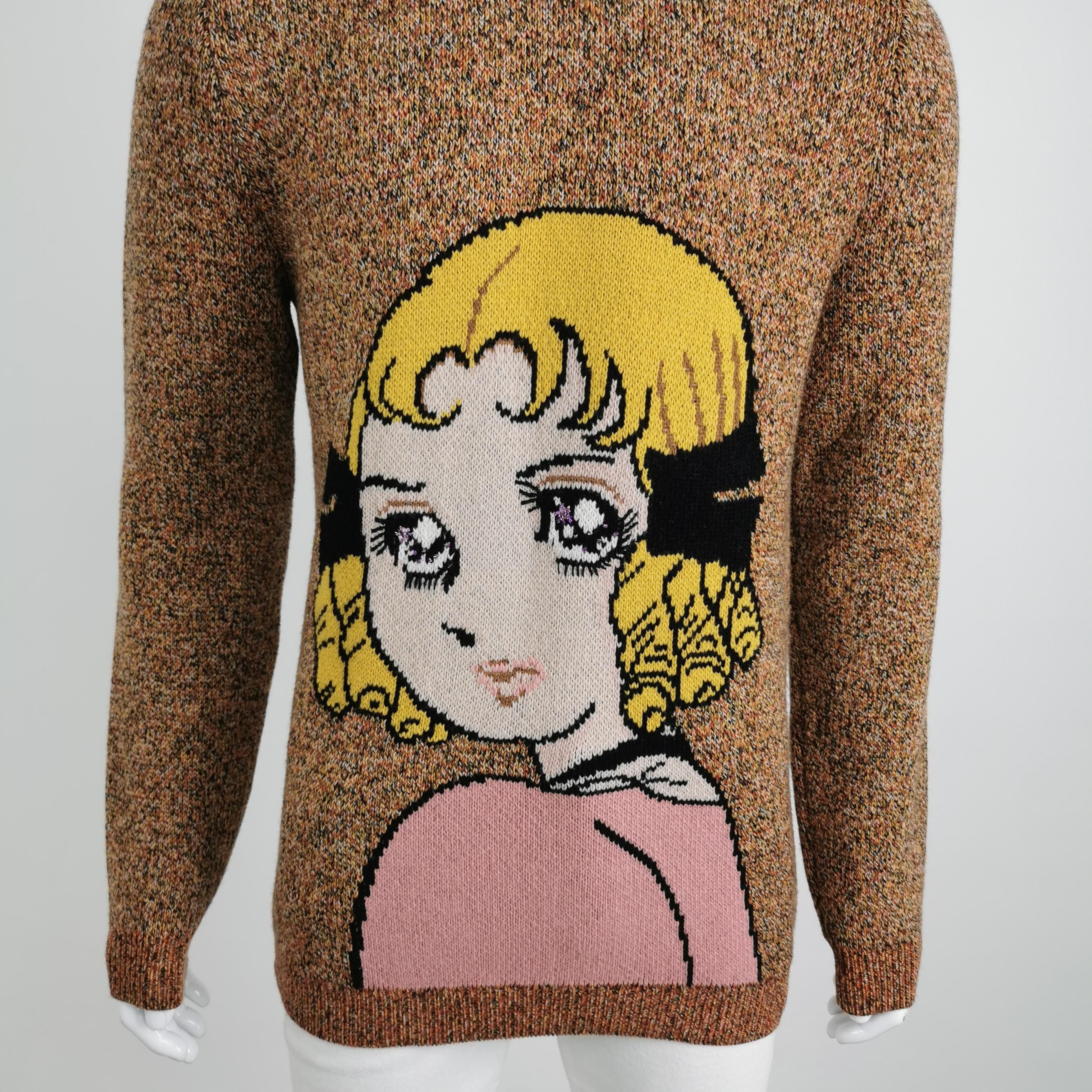 Gucci Multi Anime Graphic Wool Sweater Size US XS / EU 42 / 0 - 3 Thumbnail