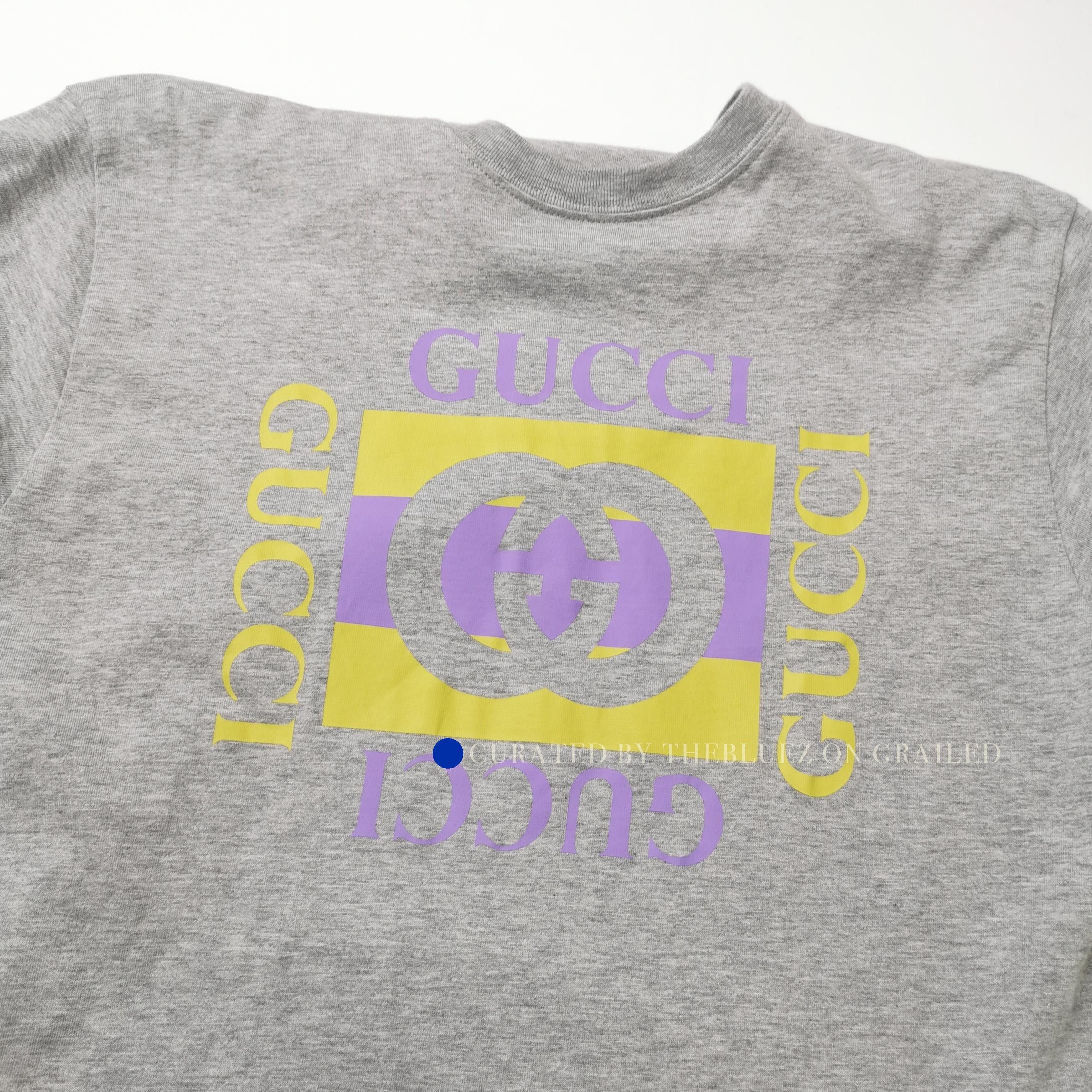Gucci Logo Print Gray T-Shirt in XXS Size US XXS / EU 40 - 3 Thumbnail