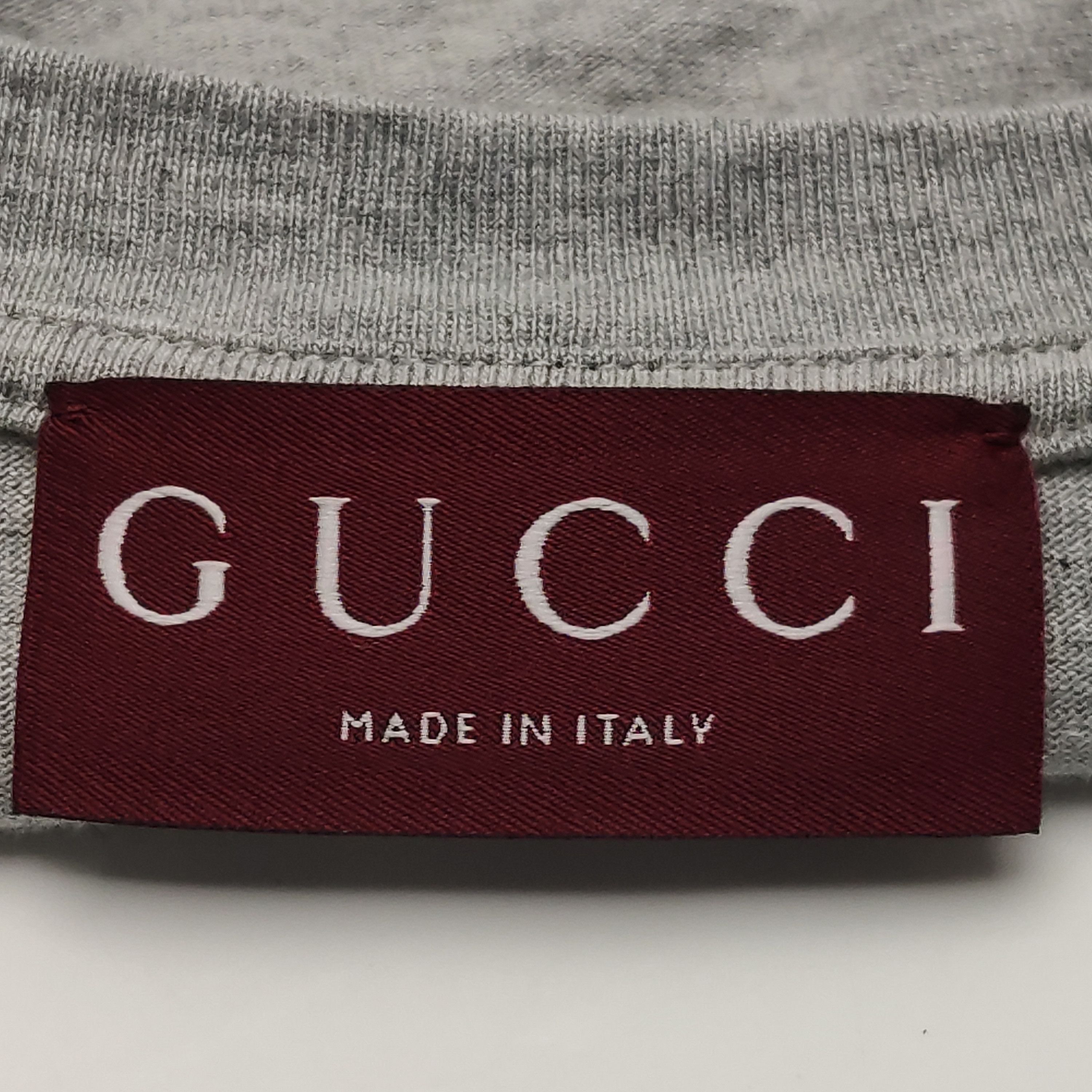Gucci Logo Print Gray T-Shirt in XXS Size US XXS / EU 40 - 4 Thumbnail