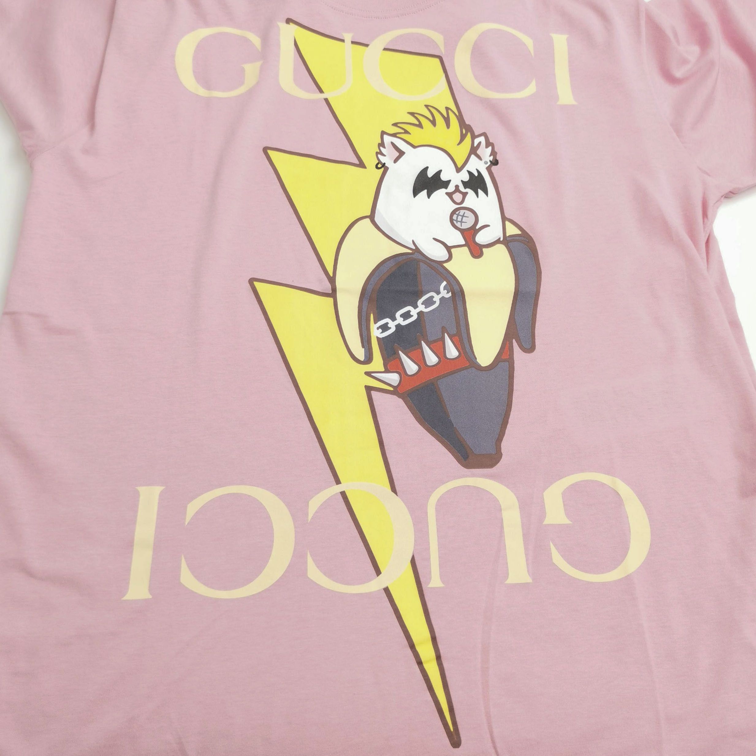 Gucci Pink Graphic T-Shirt with Animal Design Size US XS / EU 42 / 0 - 3 Thumbnail