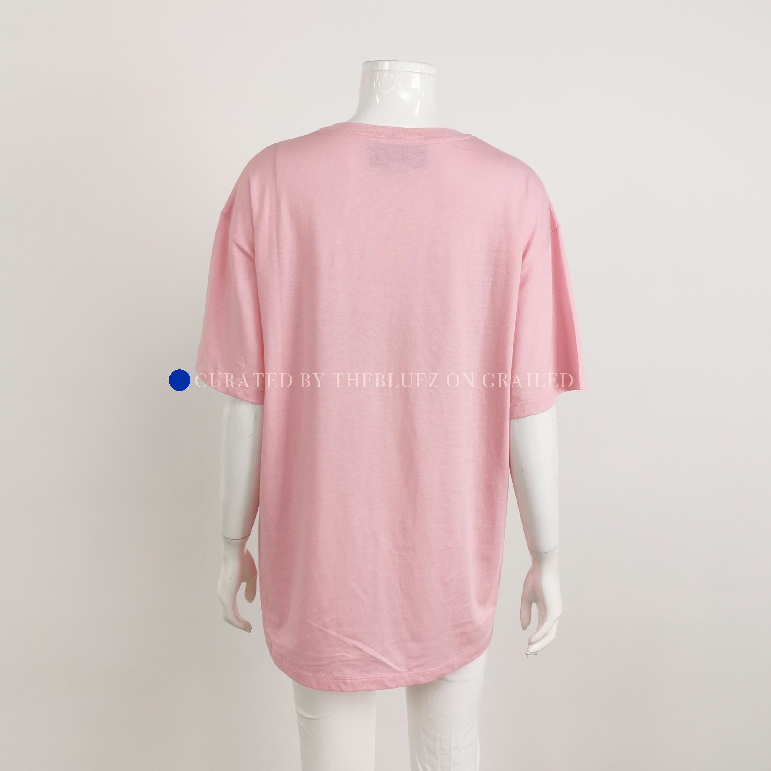 Gucci Graphic Logo T-Shirt in Pink Size US M / EU 48-50 / 2 - 2 Thumbnail
