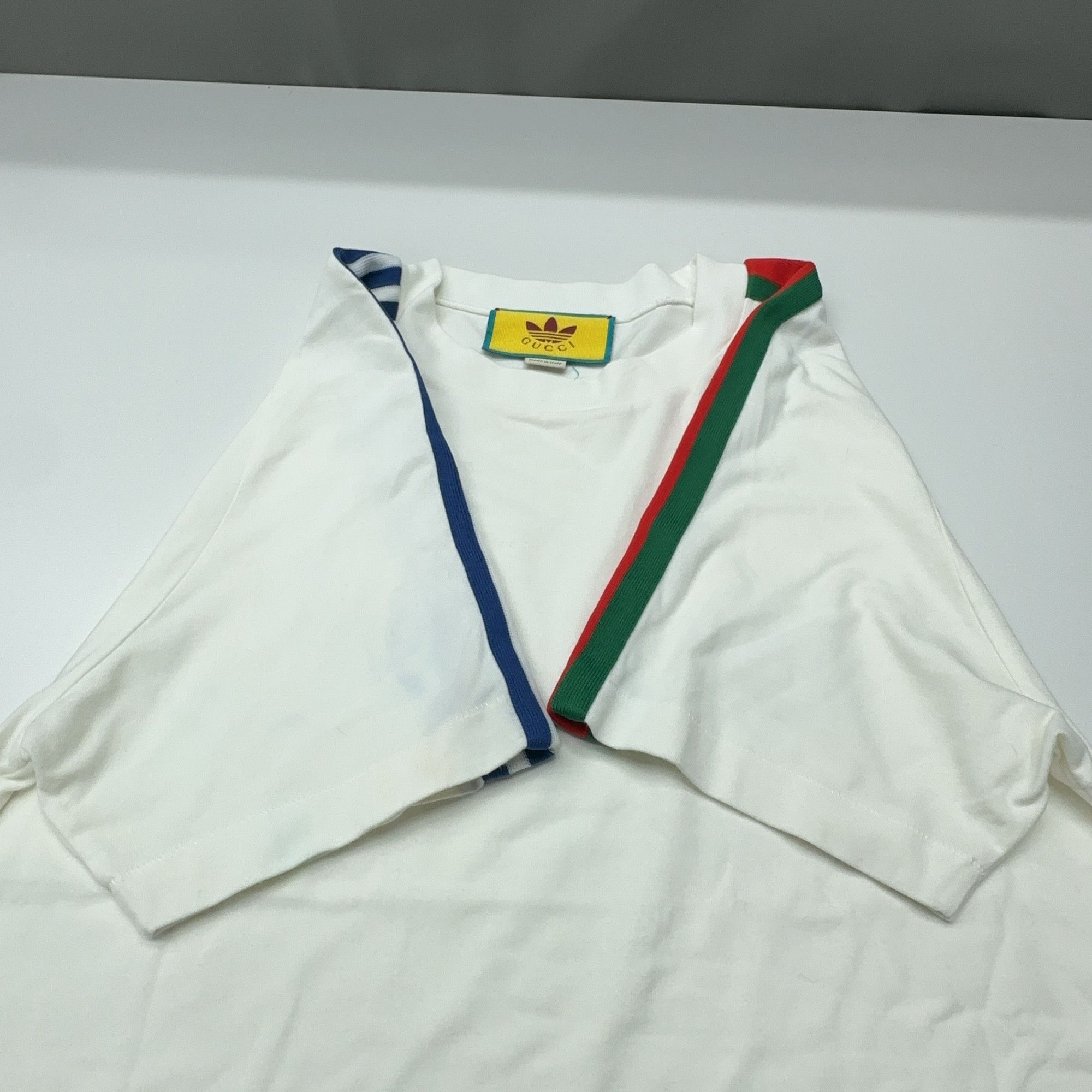 Gucci Adidas x Gucci Logo Tee in White Size US M / EU 48-50 / 2 - 7 Thumbnail