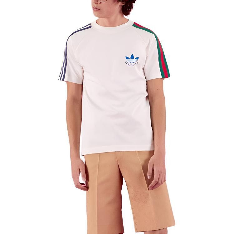 Gucci Adidas x Gucci Logo Tee in White Size US M / EU 48-50 / 2 - 15 Thumbnail