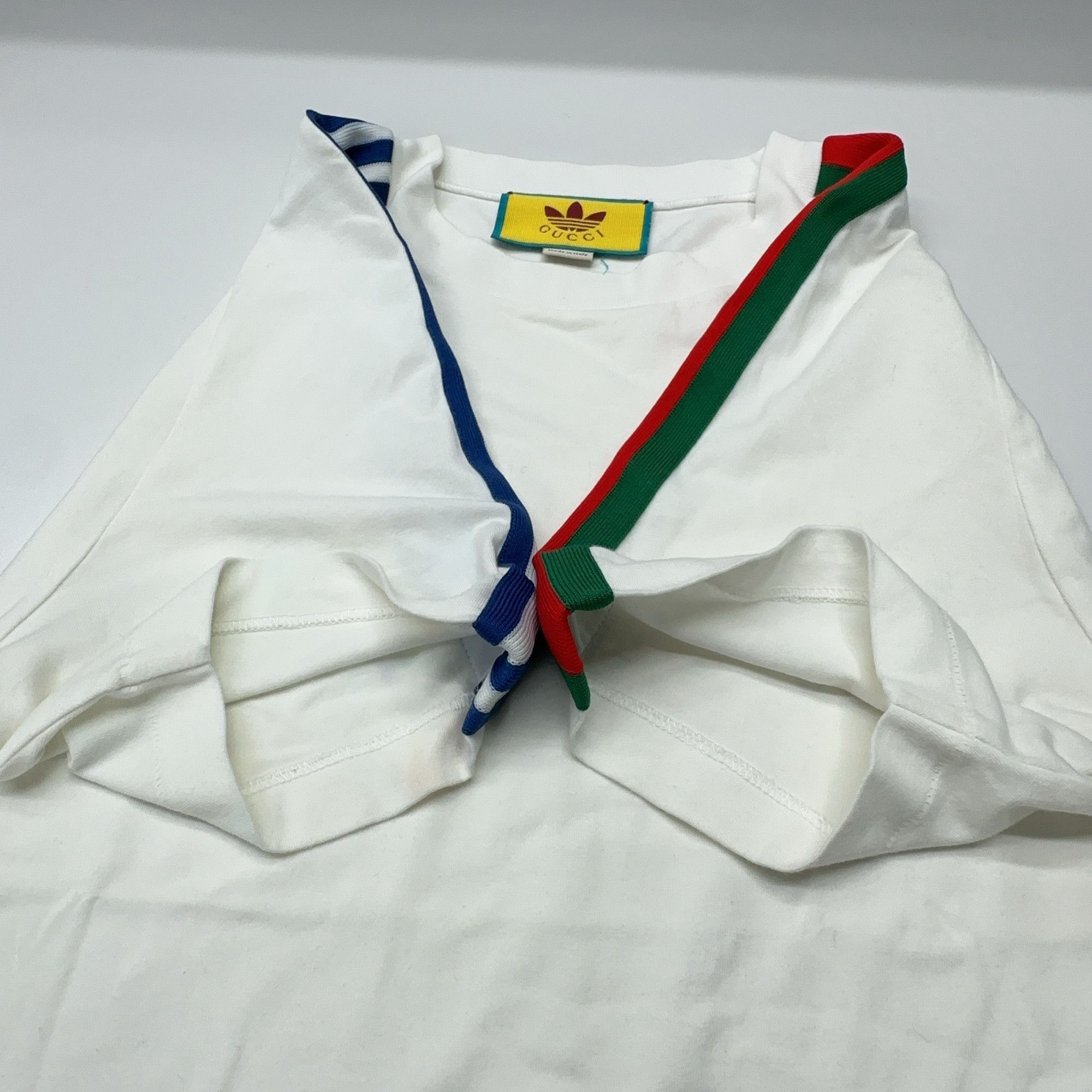 Gucci Adidas x Gucci Logo Tee in White Size US M / EU 48-50 / 2 - 8 Thumbnail