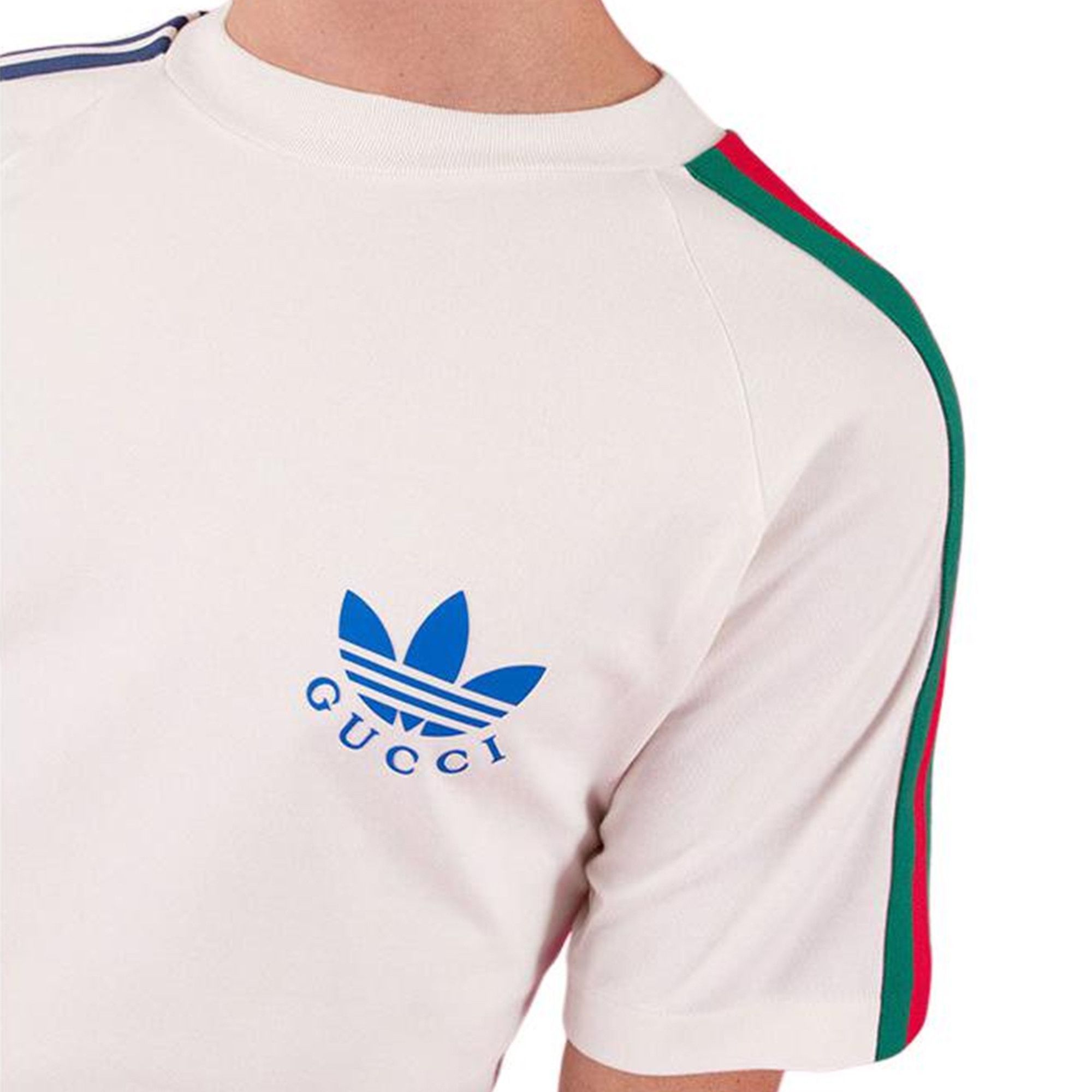 Gucci Adidas x Gucci Logo Tee in White Size US M / EU 48-50 / 2 - 18 Thumbnail