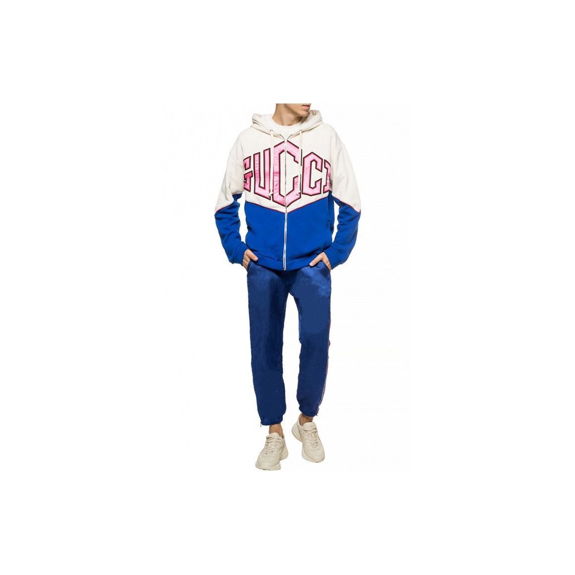 Gucci Colorblock Zip Up Hoodie in Multi Size US M / EU 48-50 / 2 - 7 Thumbnail