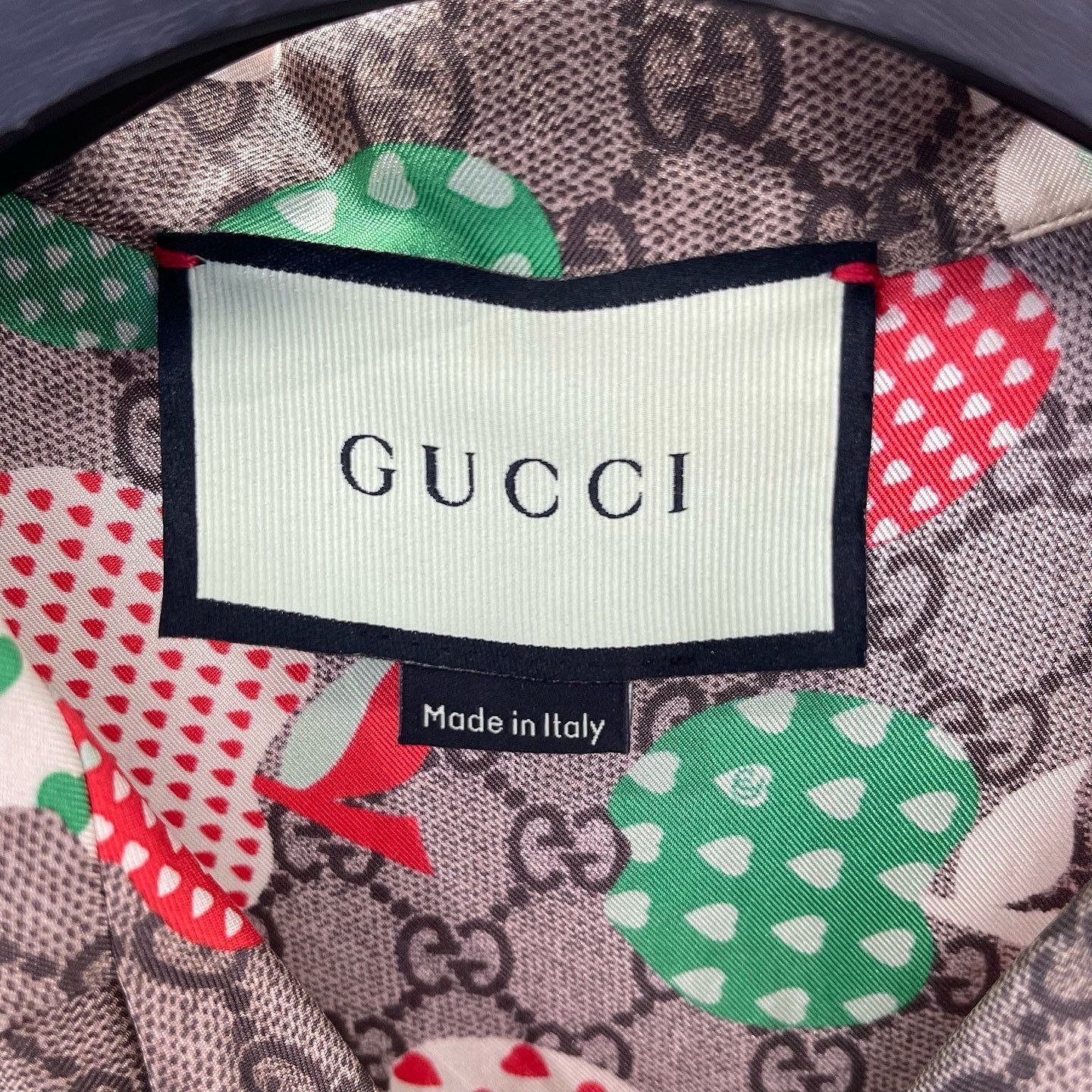 Gucci Vibrant Apple Print Silk Button-Up Shirt Size US S / EU 44-46 / 1 - 3 Thumbnail