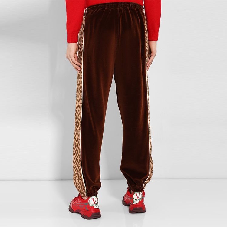 Gucci Logo Velvet Sweatpants in Brown Size US 28 / EU 44 - 9 Thumbnail