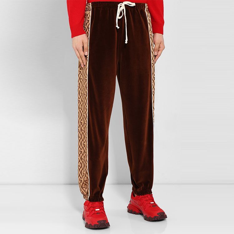 Gucci Logo Velvet Sweatpants in Brown Size US 28 / EU 44 - 8 Thumbnail