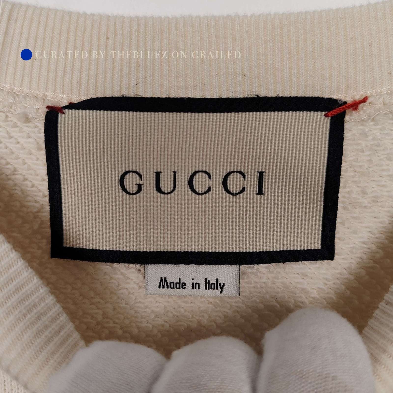 Gucci White Tiger Print Logo Sweatshirt Size US S / EU 44-46 / 1 - 3 Thumbnail
