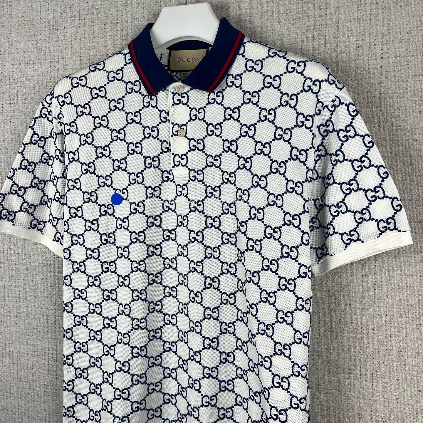 Gucci GG Monogram Polo Shirt in White Size US XL / EU 56 / 4 - 5 Thumbnail
