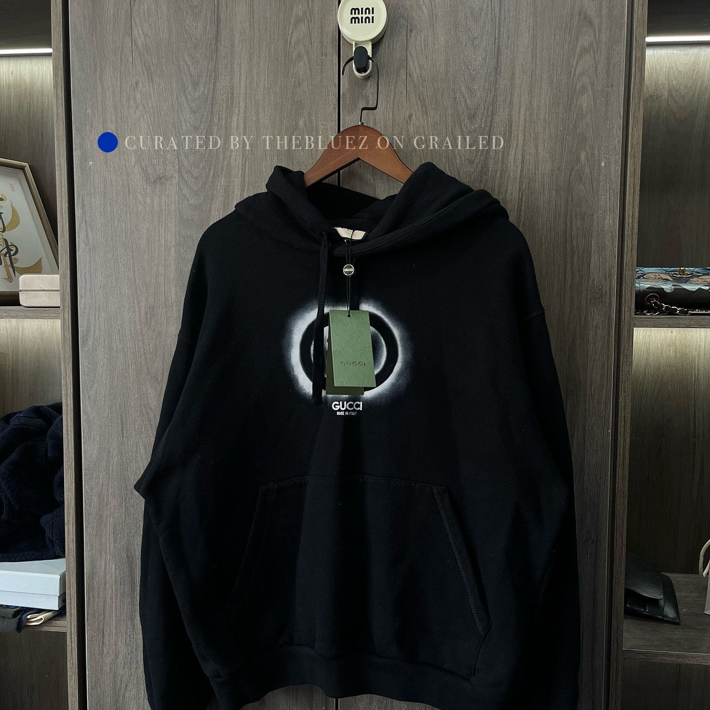 Gucci Logo Print Black Hoodie in Size M Size US M / EU 48-50 / 2 - 6 Thumbnail