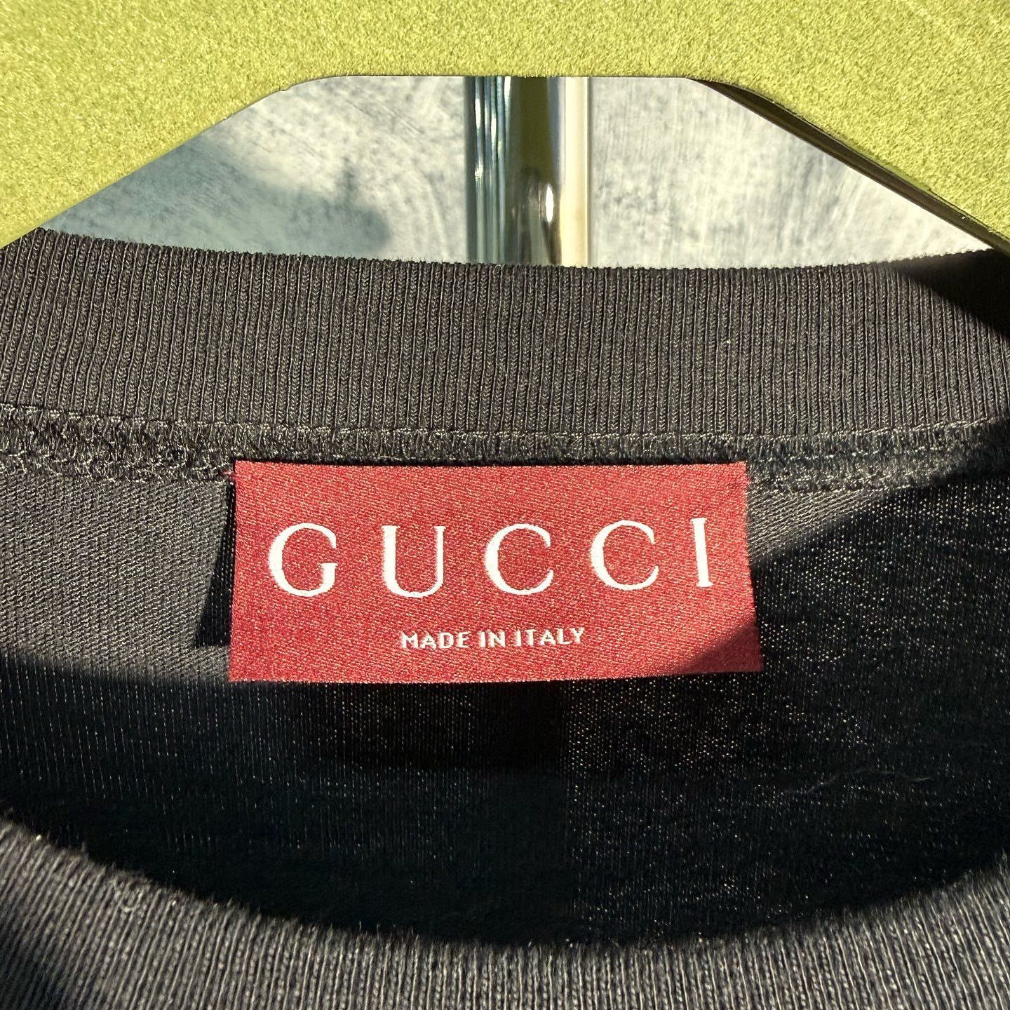 Gucci Classic Black Logo Graphic Tee Size US XXS / EU 40 - 3 Thumbnail
