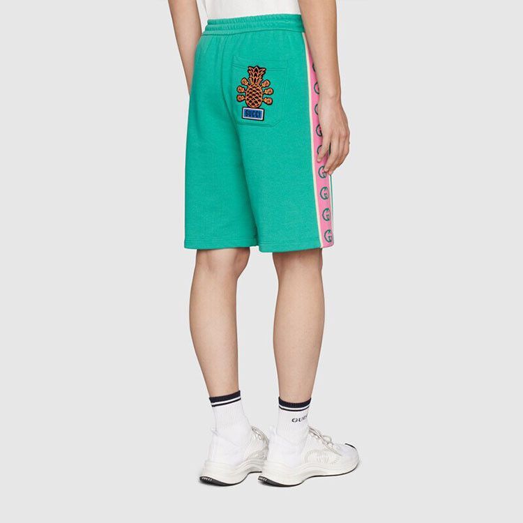 Gucci Pineapple Logo Shorts in Green Size US 30 / EU 46 - 7 Thumbnail