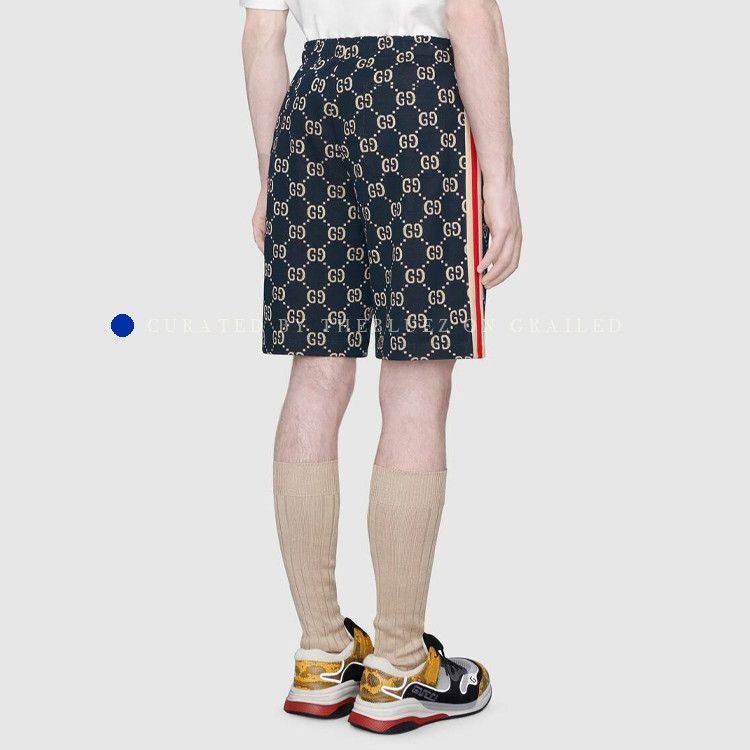 Gucci Monogram Side Stripe Jacquard Shorts Size US 32 / EU 48 - 8 Thumbnail