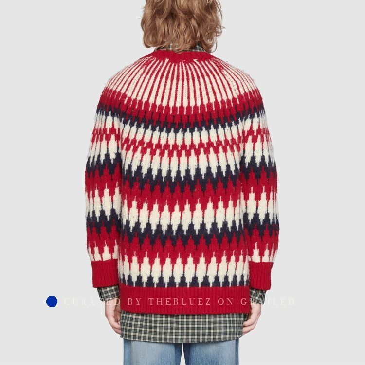 Gucci Red Jacquard Wool Cardigan in Size S Size US S / EU 44-46 / 1 - 8 Thumbnail